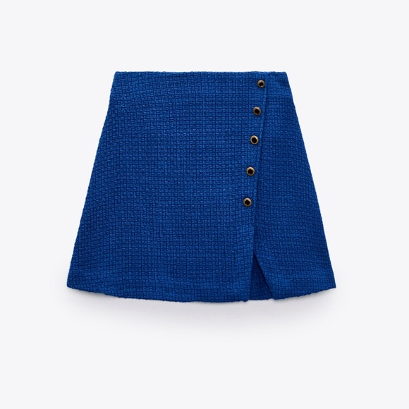 ZARA Texture Weave Mini Skirt - Picture 8 of 10